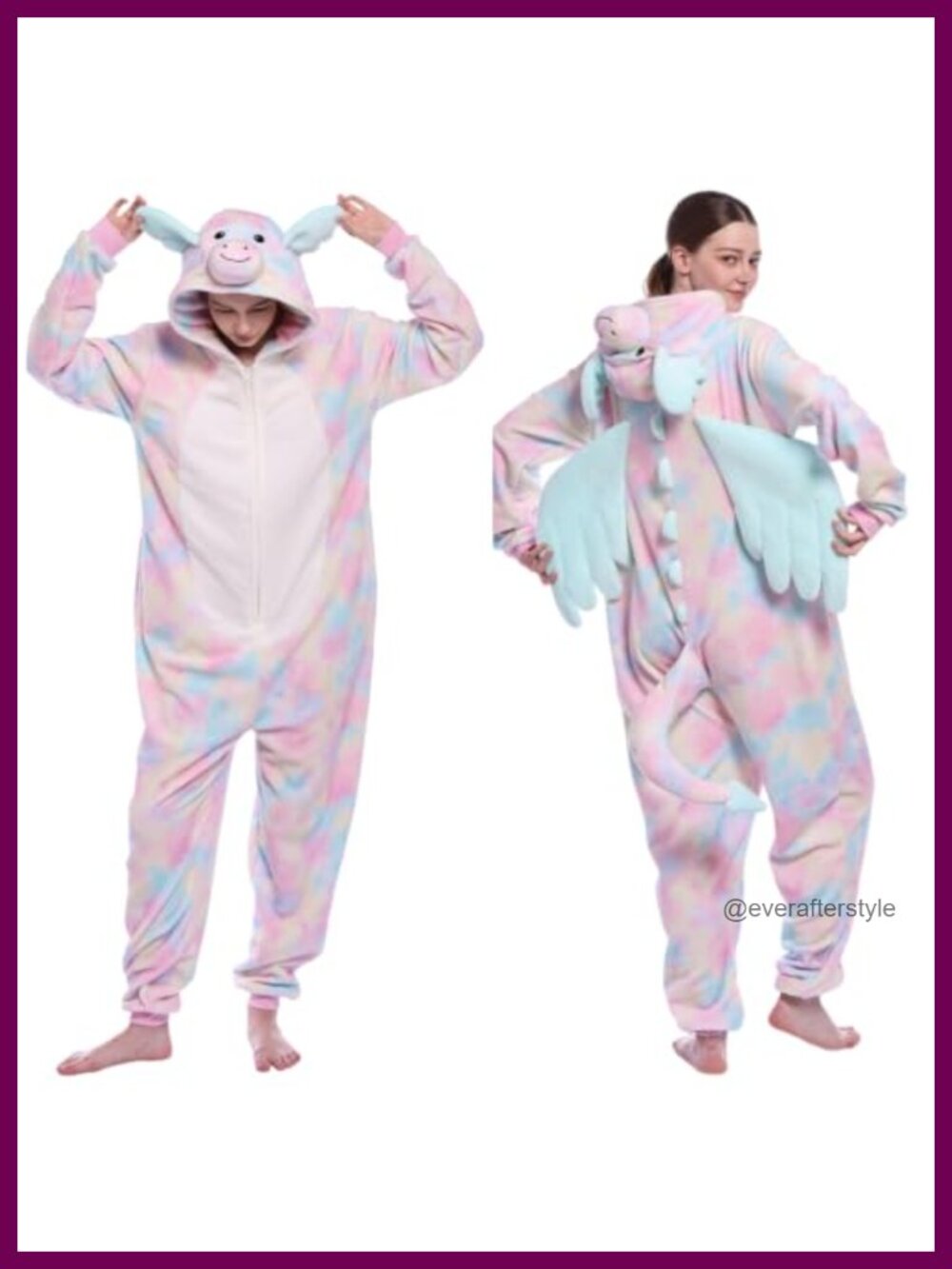 Unisex Adult Onesie Pajama Flannel Halloween Dinosaur Costume One Piece